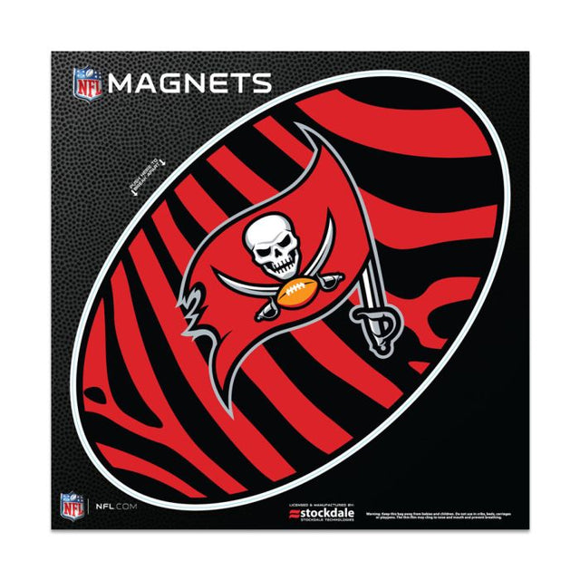 Imanes para exteriores ZEBRA de los Tampa Bay Buccaneers de 6" x 6"