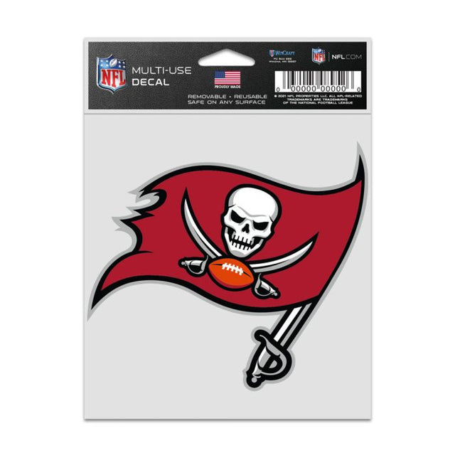 Calcomanías para fanáticos con el logotipo de los Tampa Bay Buccaneers de 3,75" x 5"