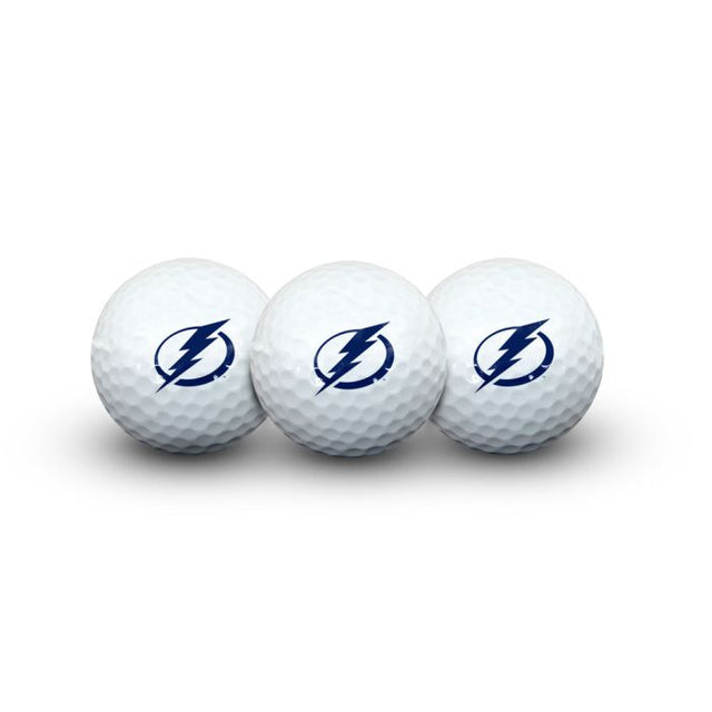 3 pelotas de golf Tampa Bay Lightning en estuche tipo concha