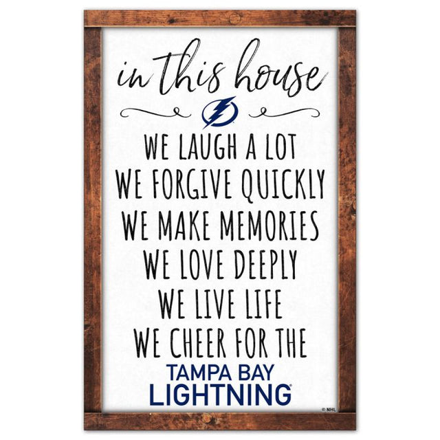 Tampa Bay Lightning BOX LIST Wood Sign 11" x 17" 1/4" thick