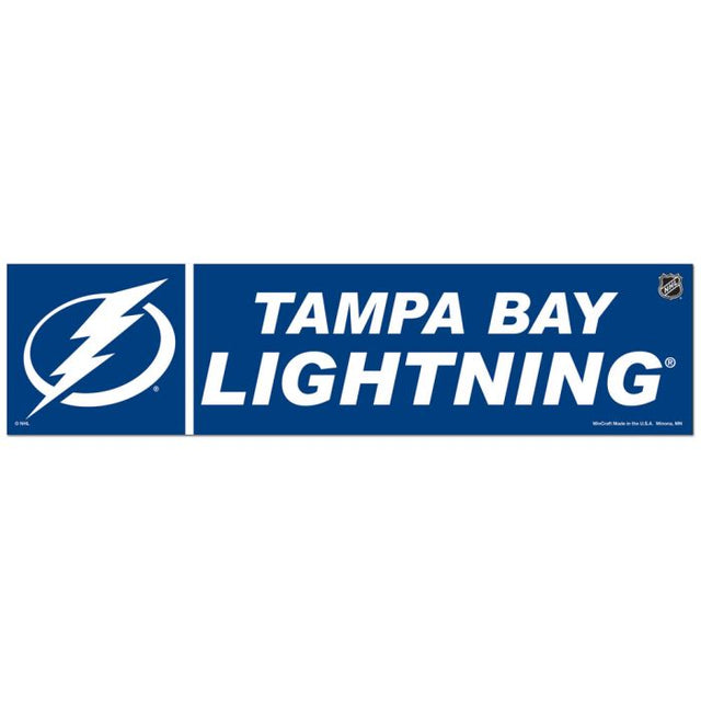 Tira de parachoques de Tampa Bay Lightning de 3" x 12"