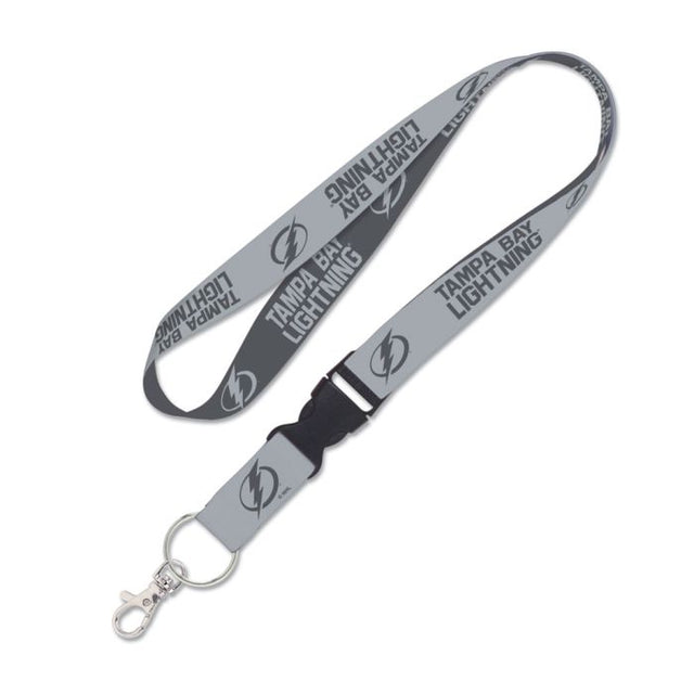 Tampa Bay Lightning Charcoal Lanyard w/detachable buckle 1"