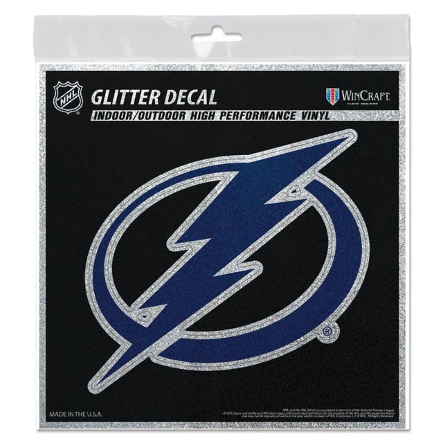 Tampa Bay Lightning Decal Glitter 6" x 6"