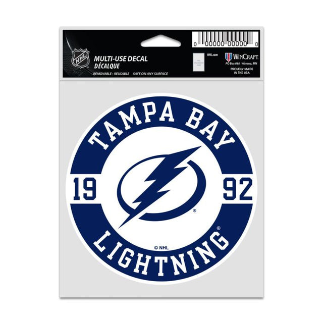 Calcomanías para fanáticos del Tampa Bay Lightning de 3,75" x 5"