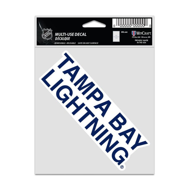 Calcomanías para fanáticos del Tampa Bay Lightning de 3,75" x 5"