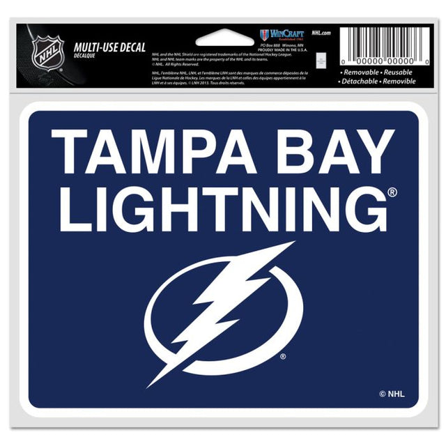 Calcomanías para fanáticos del Tampa Bay Lightning de 5" x 6"