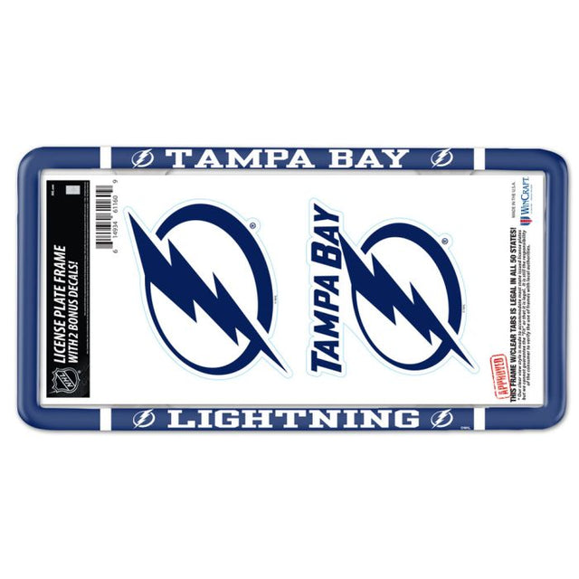 Tampa Bay Lightning License Plate Thin Frame - Plastic w/Decal