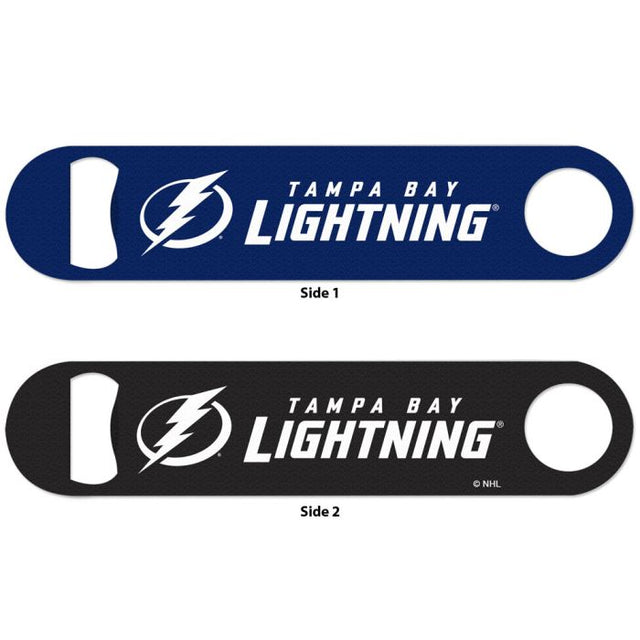 Abridor de botellas de metal de dos lados de Tampa Bay Lightning