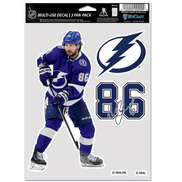 PAQUETE MULTIUSOS PARA 3 VENTILADORES DE LOS TAMPAY BAY LIGHTNING Nikita Kucherov