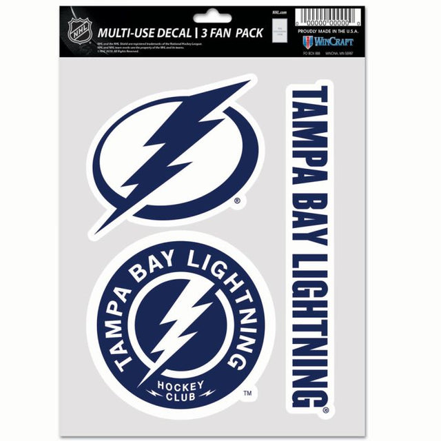 Paquete de 3 ventiladores multiusos de Tampa Bay Lightning