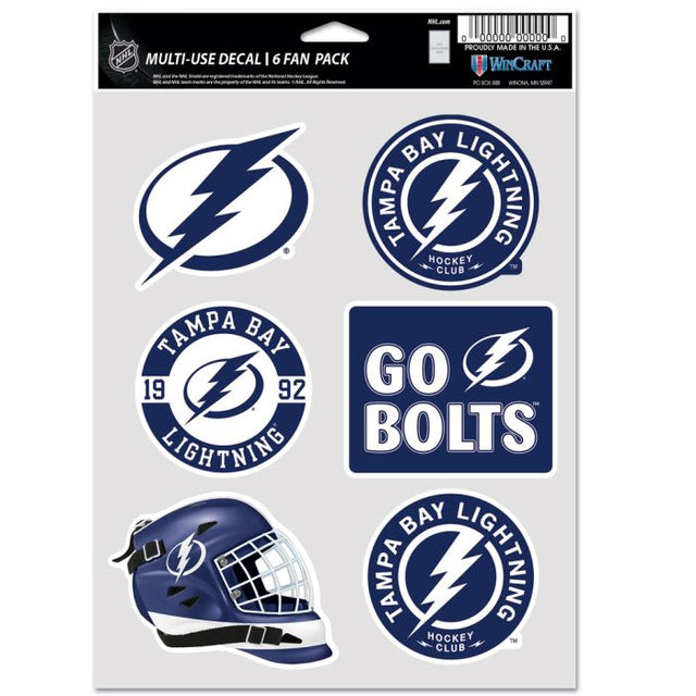 Tampa Bay Lightning Multi Use 6 Fan Pack