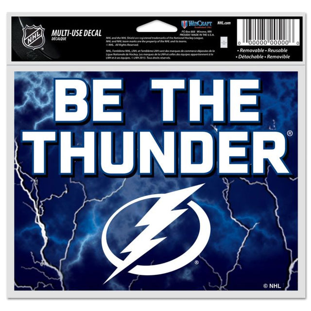 Tampa Bay Lightning Multi-Use Decal -Clear Bckrgd 5" x 6"