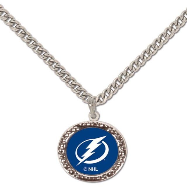 Collar con dije de Tampa Bay Lightning y tarjeta de joyería