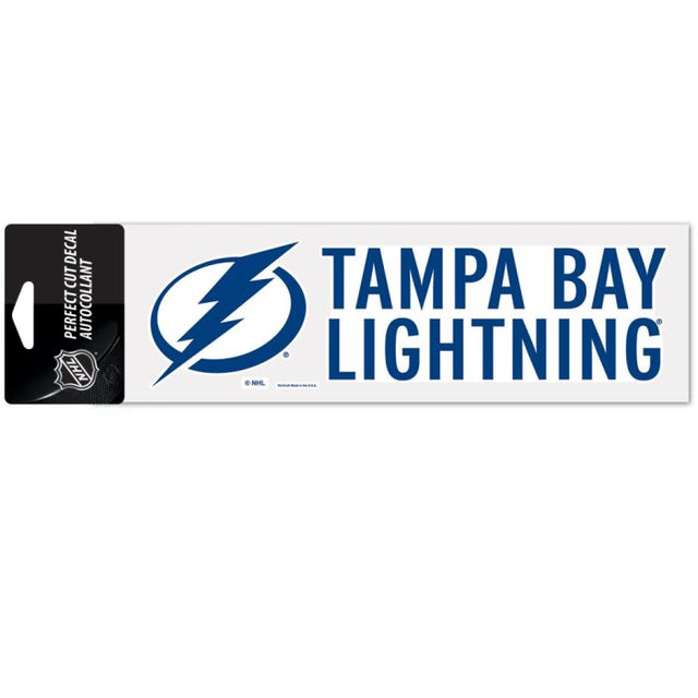 Calcomanías de corte perfecto de Tampa Bay Lightning de 3" x 10"