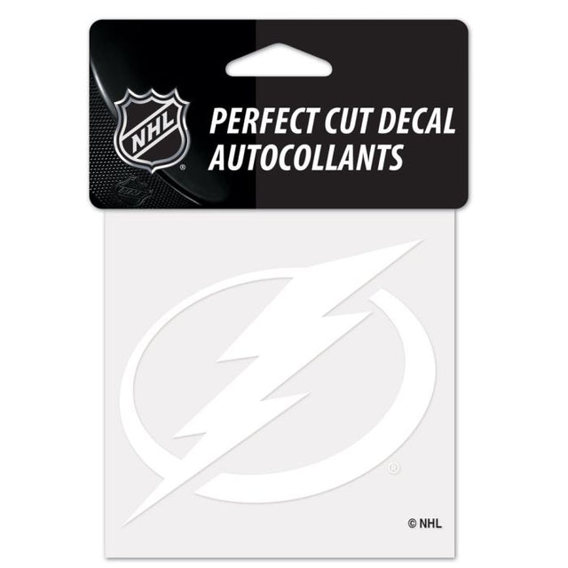 Tampa Bay Lightning Perfect Cut White Decal 4" x 4"