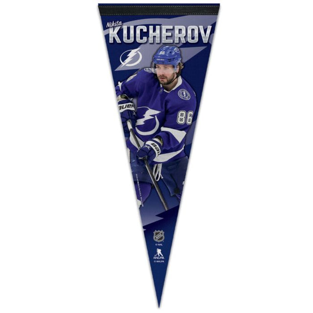 坦帕湾闪电队优质三角旗 12 英寸 x 30 英寸 Nikita Kucherov