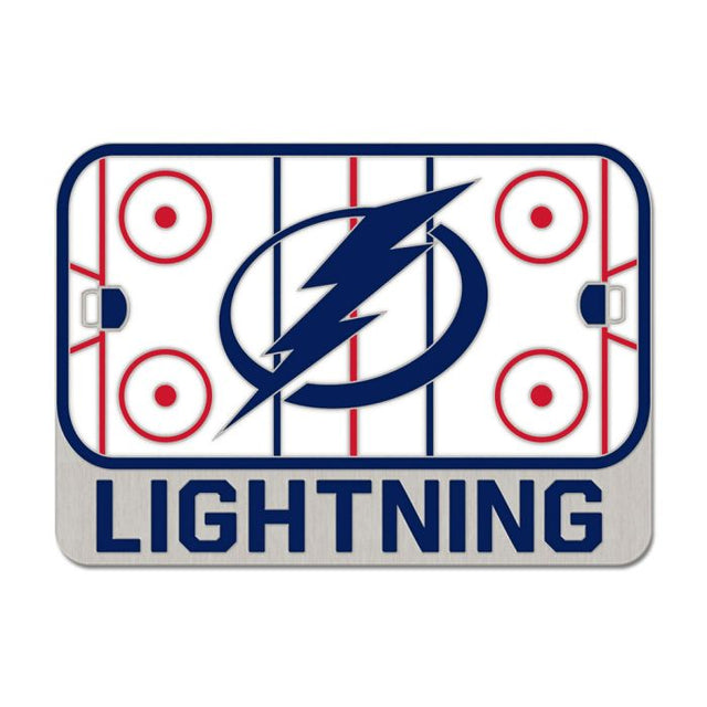 Tarjeta de joyería con pin esmaltado coleccionable de la pista de patinaje de Tampa Bay Lightning