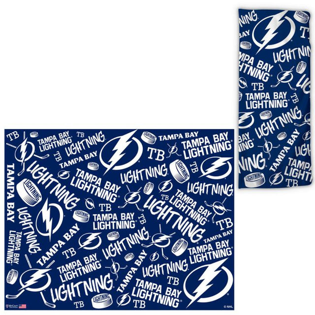 Envolturas para fanáticos con estampado disperso de Tampa Bay Lightning