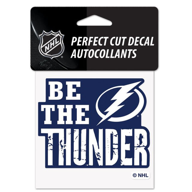 Tampa Bay Lightning Slogan Perfect Cut Color Decal 4" x 4"