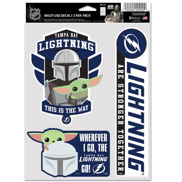 Tampa Bay Lightning / Star Wars Mandalorian Multi Use 3 fan pack