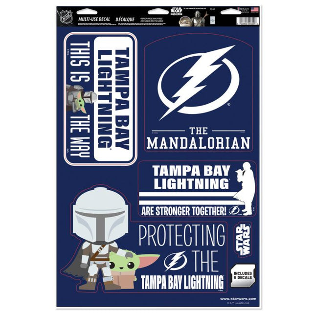 Tampa Bay Lightning / Star Wars Mandalorian Multi-Use Decal 11" x 17"