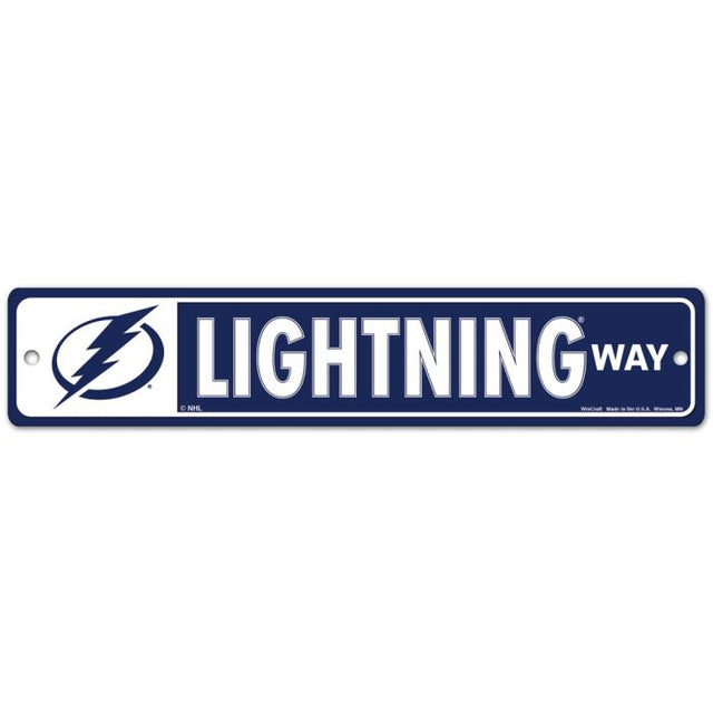 Letrero de calle/zona de Tampa Bay Lightning de 3,75" x 19"