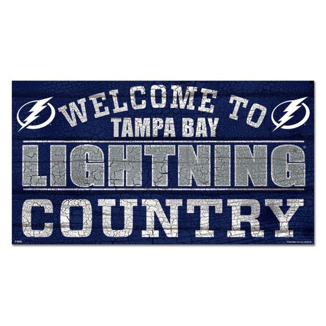 Tampa Bay Lightning Wood Sign 13"x24" 1/4" thick