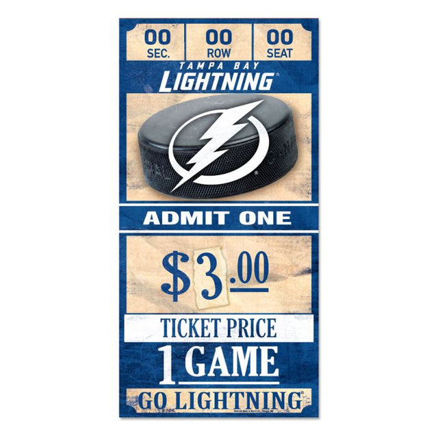 Tampa Bay Lightning Wood Sign 6x12 3/8" thick