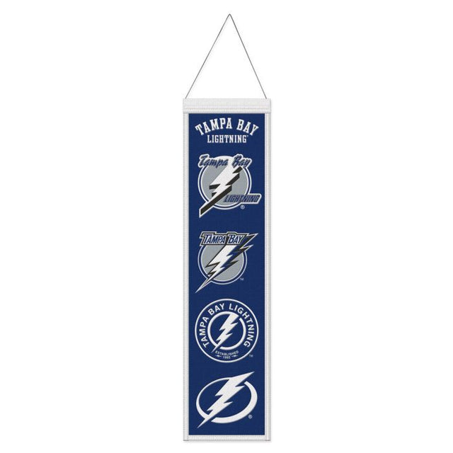 Bandera de lana de Tampa Bay Lightning de 8" x 32"