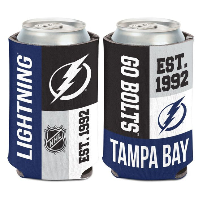 Enfriador de latas con bloques de colores de Tampa Bay Lightning, 12 oz.