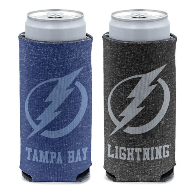 Enfriador de latas delgado de 12 oz de color jaspeado de Tampa Bay Lightning