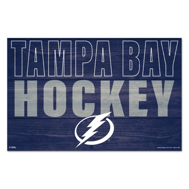 Tampa Bay Lightning location Wood Sign 11" x 17" 1/4" thick