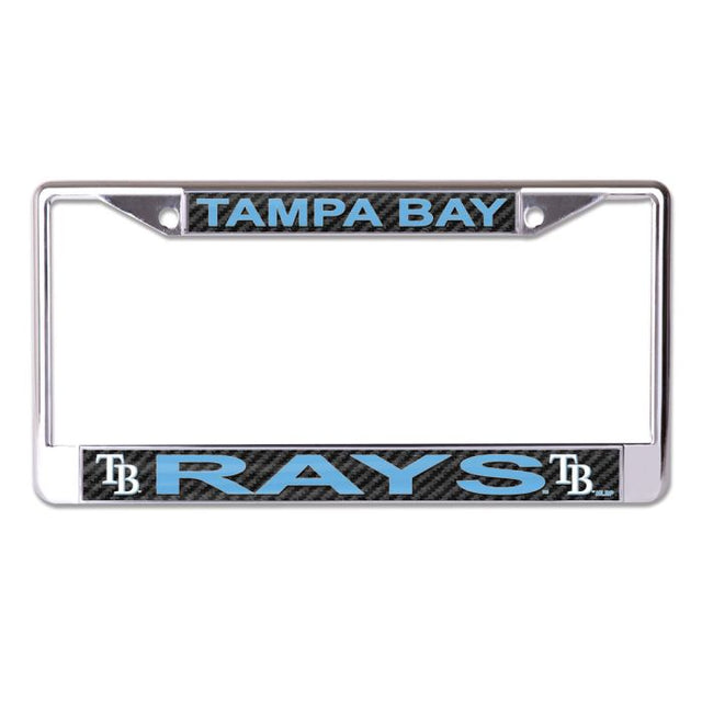 Tampa Bay Rays CARBON Lic Plt Frame S/L Printed