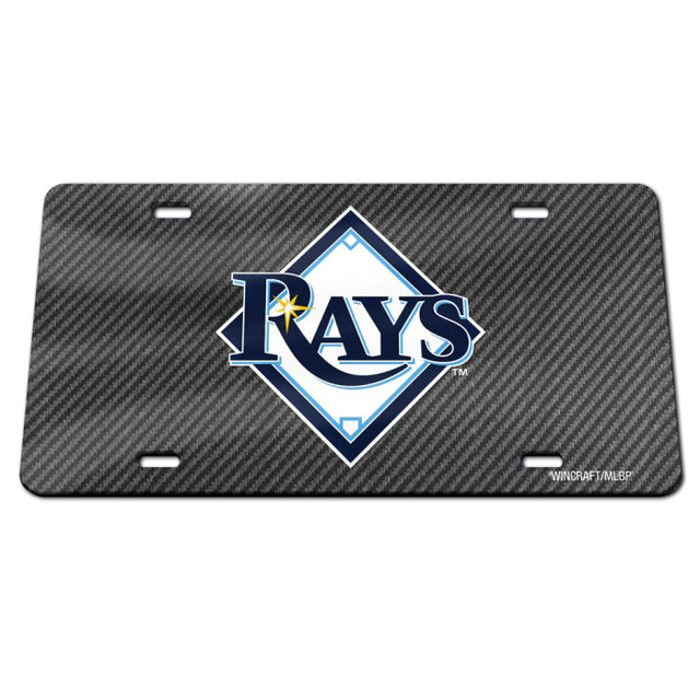 Tampa Bay Rays CARBON Specialty Acrylic License Plate