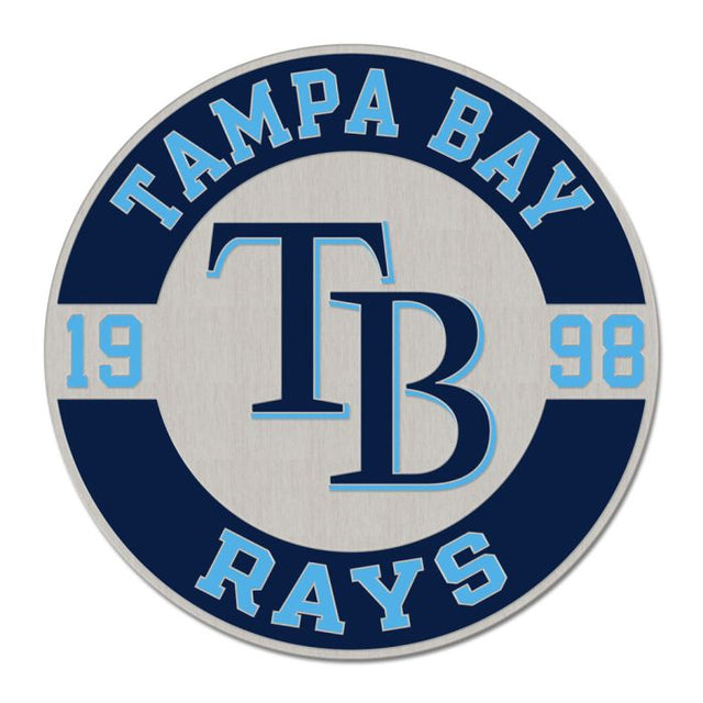 Tarjeta de joyería con pin esmaltado de colección de los Tampa Bay Rays con el CÍRCULO ESTABLECIDO