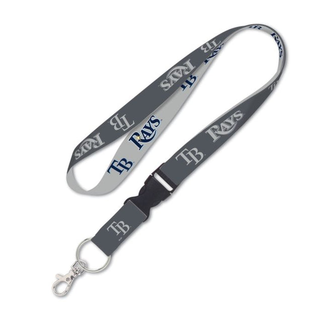 Tampa Bay Rays Charcoal Lanyard w/detachable buckle 1"