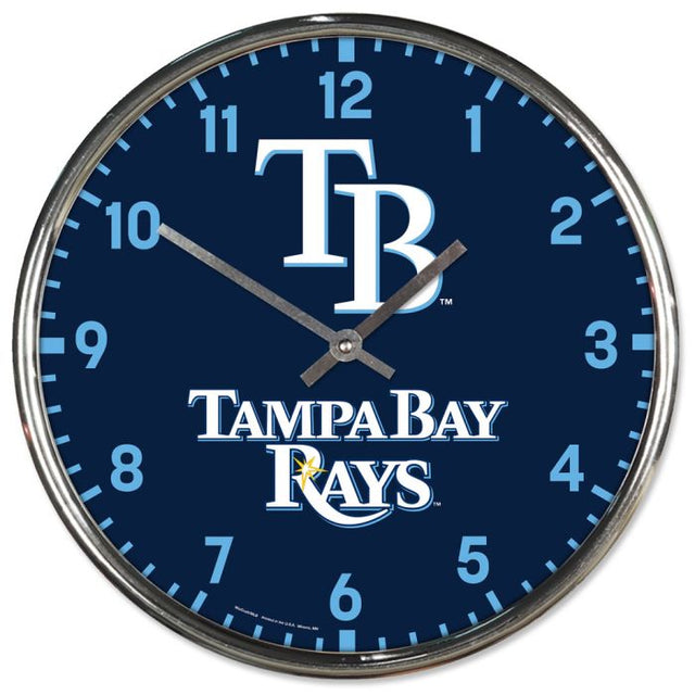 Tampa Bay Rays Chrome Clock