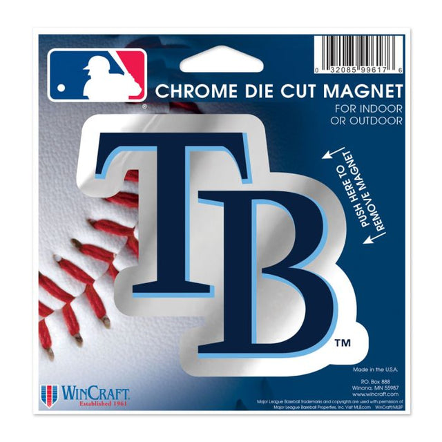 Tampa Bay Rays Chrome Magnet 5.25 X 5.125