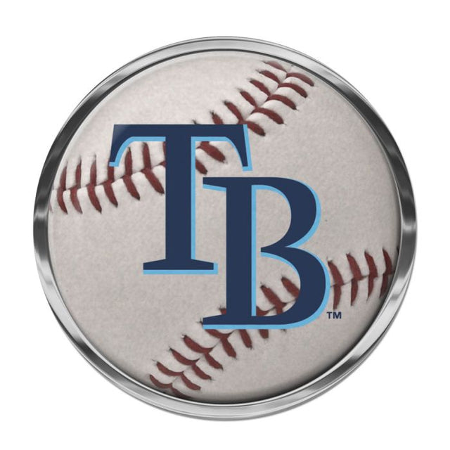 Emblema de metal cromado abovedado de los Tampa Bay Rays