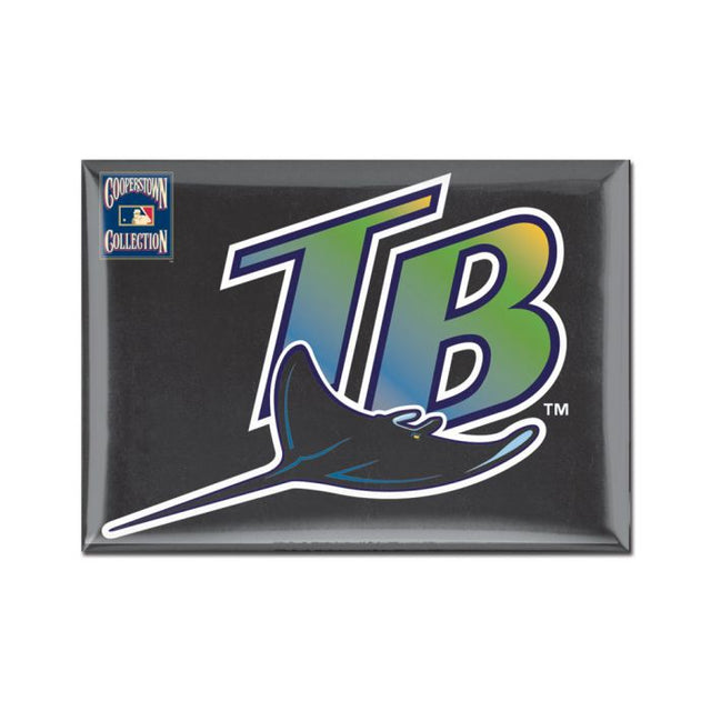 Imán de metal de los Tampa Bay Rays/Cooperstown de 2,5" x 3,5"