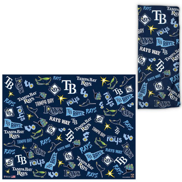 Envolturas para fanáticos con estampado disperso de los Tampa Bay Rays y Cooperstown