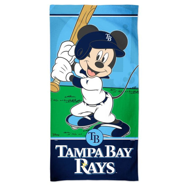 Toalla de playa Spectra de Mickey de Tampa Bay Rays y Disney de 30" x 60"