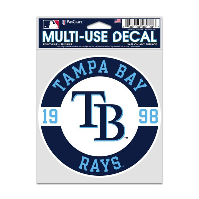 Calcomanías para fanáticos de los Tampa Bay Rays de 3,75" x 5"