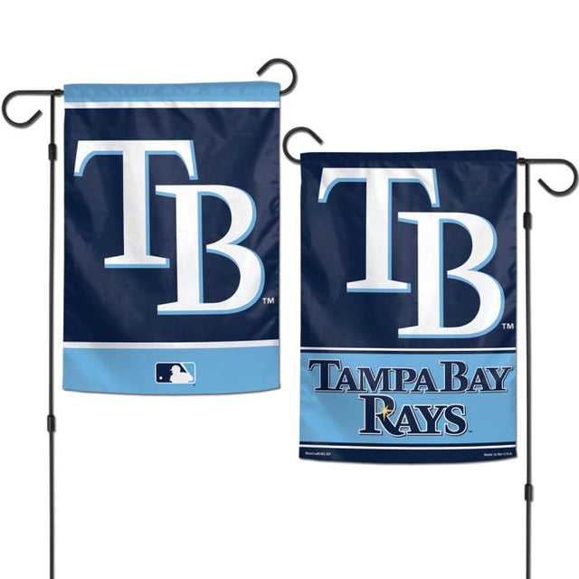 Banderas de jardín de los Tampa Bay Rays, de 2 lados, 12,5" x 18"