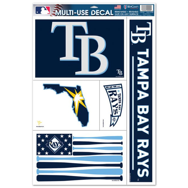 Calcomanía multiusos de los Tampa Bay Rays, 11" x 17"