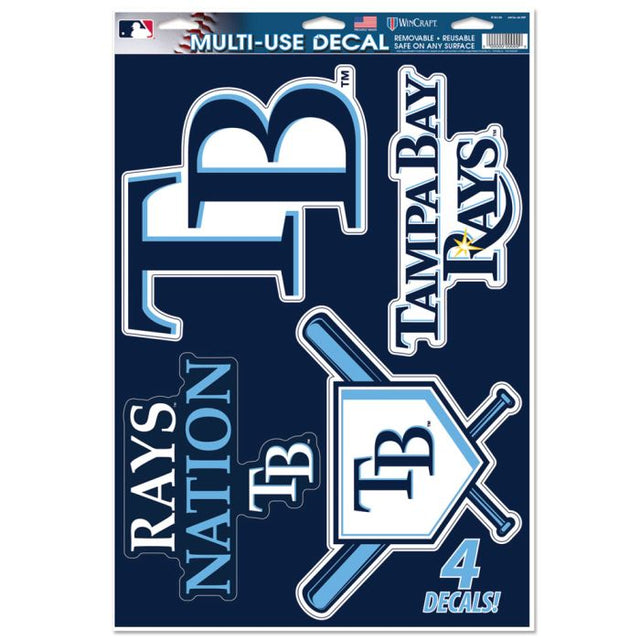 Calcomanía multiusos de los Tampa Bay Rays de 11" x 17"