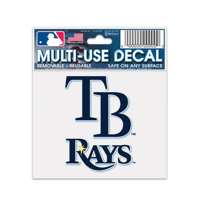 Calcomanía multiusos de los Tampa Bay Rays de 3" x 4"