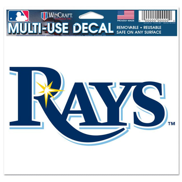 Tampa Bay Rays Multi-Use Decal -Clear Bckrgd 5" x 6"