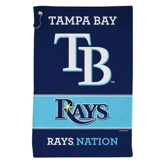 Toalla deportiva de 16 x 25 pulgadas con el lema de los Tampa Bay Rays