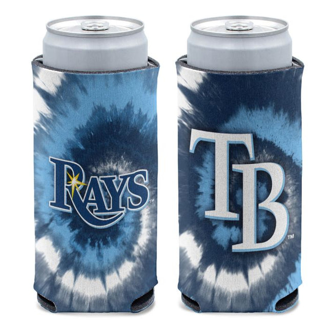 Enfriador de latas delgadas de 12 oz con estampado TIE DYE de los Tampa Bay Rays